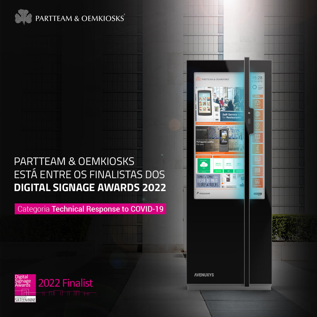 PARTTEAM & OEMKIOSKS está entre os finalistas dos Digital Signage Awards 2022