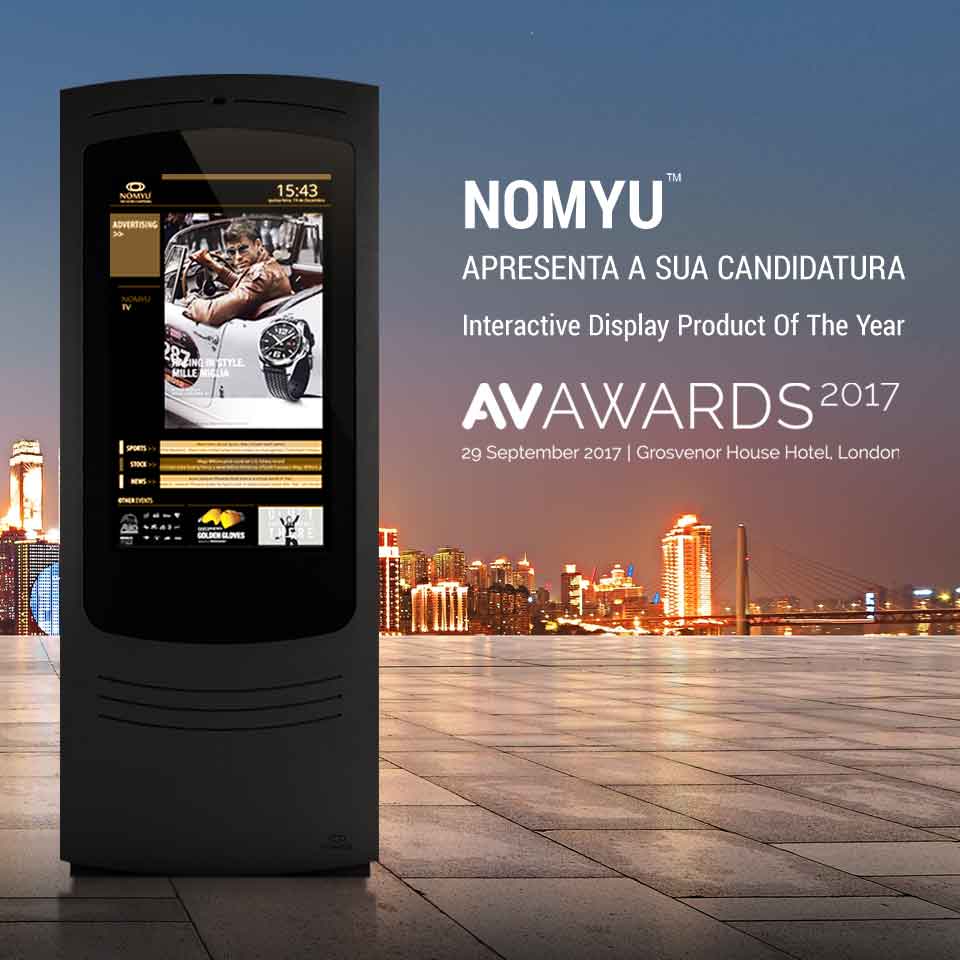 NOMYU apresenta a sua candidatura ao prémio AV Awards 2017 by PARTTEAM